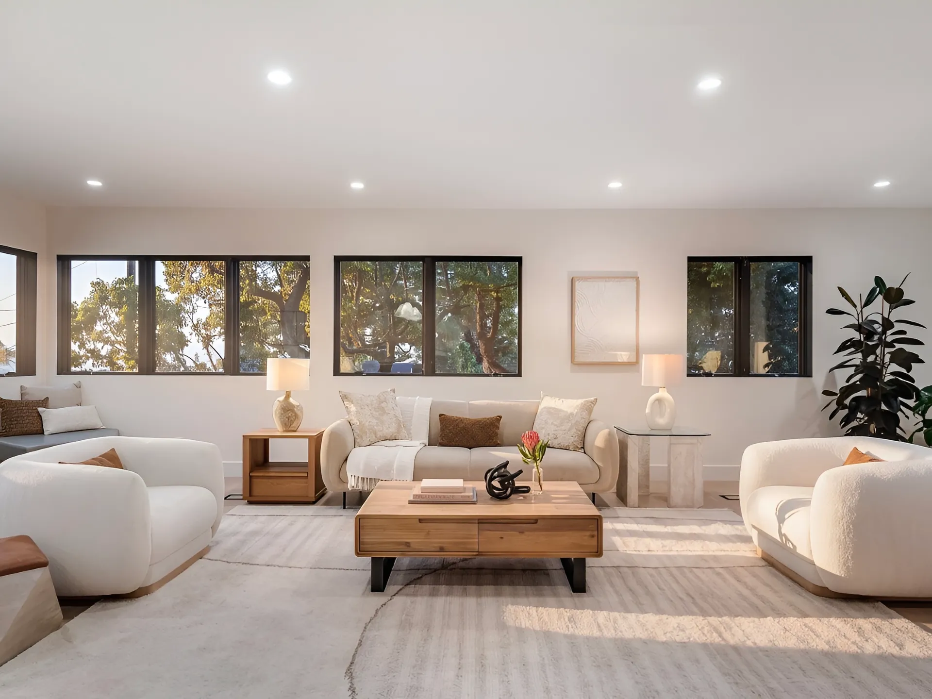 Living Room staged by SkyLine in Seattle, WA