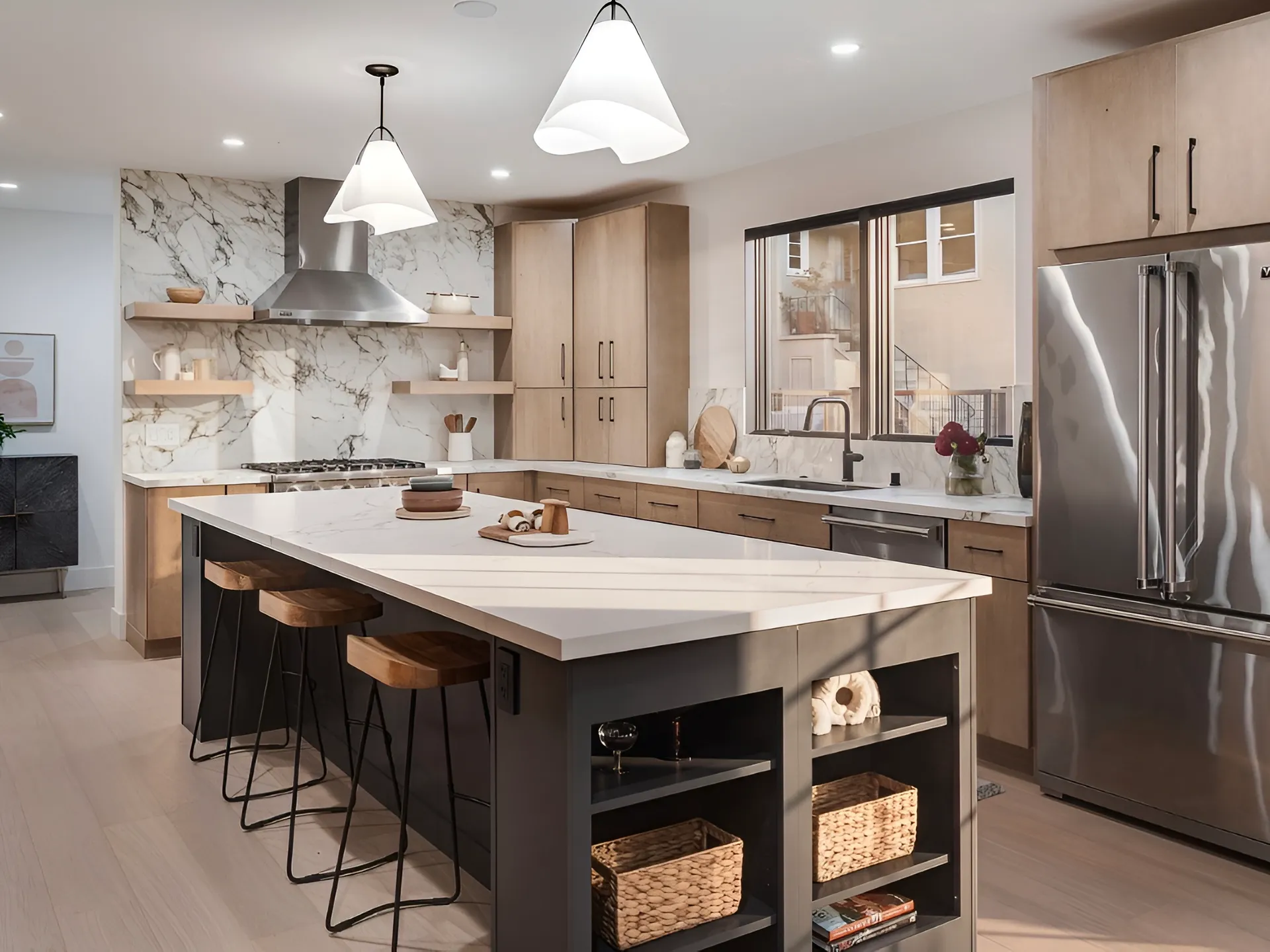 Kitchen staged by SkyLine in Seattle, WA